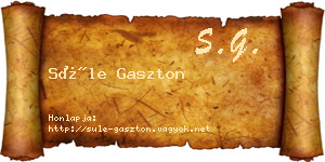 Süle Gaszton névjegykártya